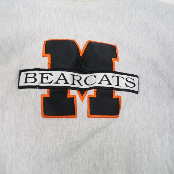 Vintage Genus Heather Grey Monroe WA Bearcats Football Team Sweatshirt - Picture 3 of 6